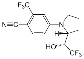 Imagem sobre a molécula do Ligandrol. Artigo sobre LGD-4033.